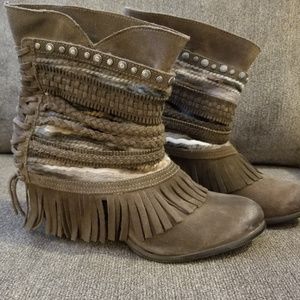 Naughty Monkey distressed cowgirl booties
